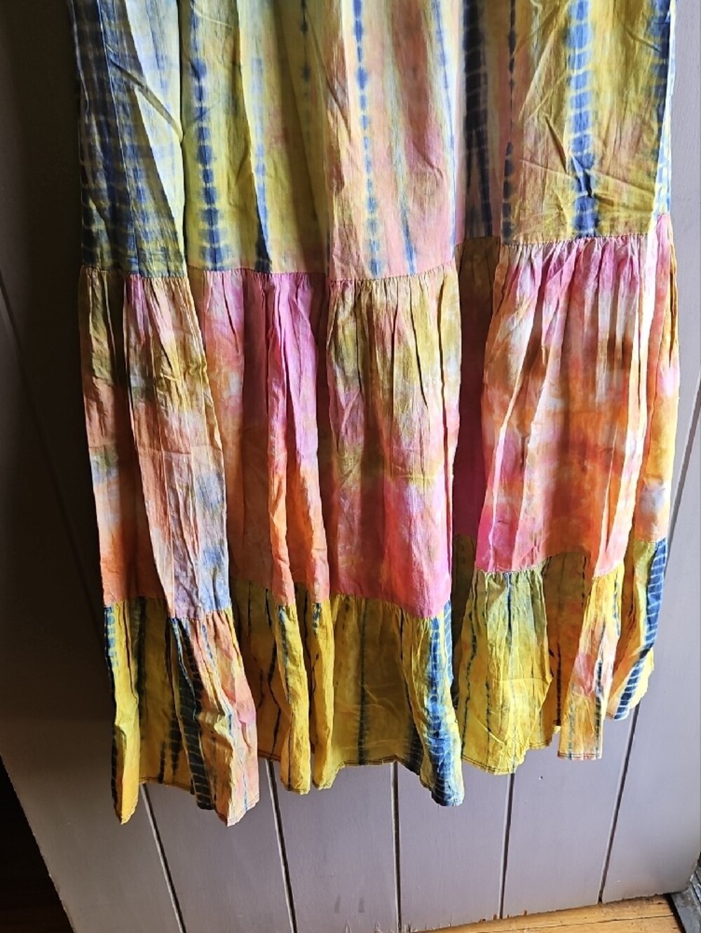 Double D Ranch Boho/Western Tiered Tie Dye Maxi Skirt - Picture 3 of 9